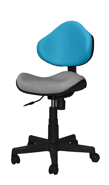 Компьютерное кресло Класс серо-синее 4